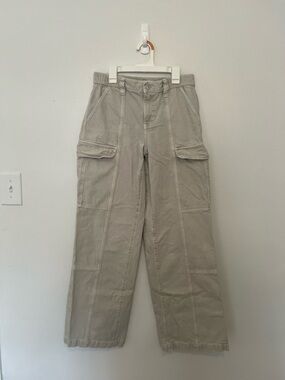 PacSun Women's Low Rise Puddle Cargo Pant in Light Beige Small